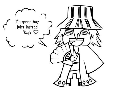 Chibi Urahara Kisuke Coloring Page